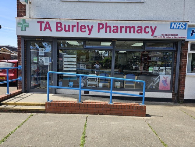 TA Burley Pharmacy shop front